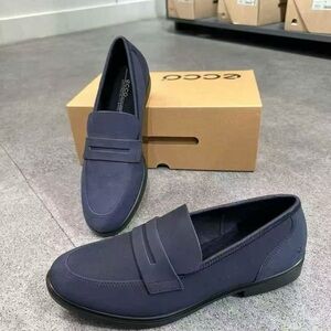 Ecco Women’s Dark Blue Slip-On Loafers